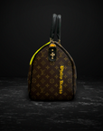 Yellow Louis Vuitton Keepall 55 travel bag Art is Freedom