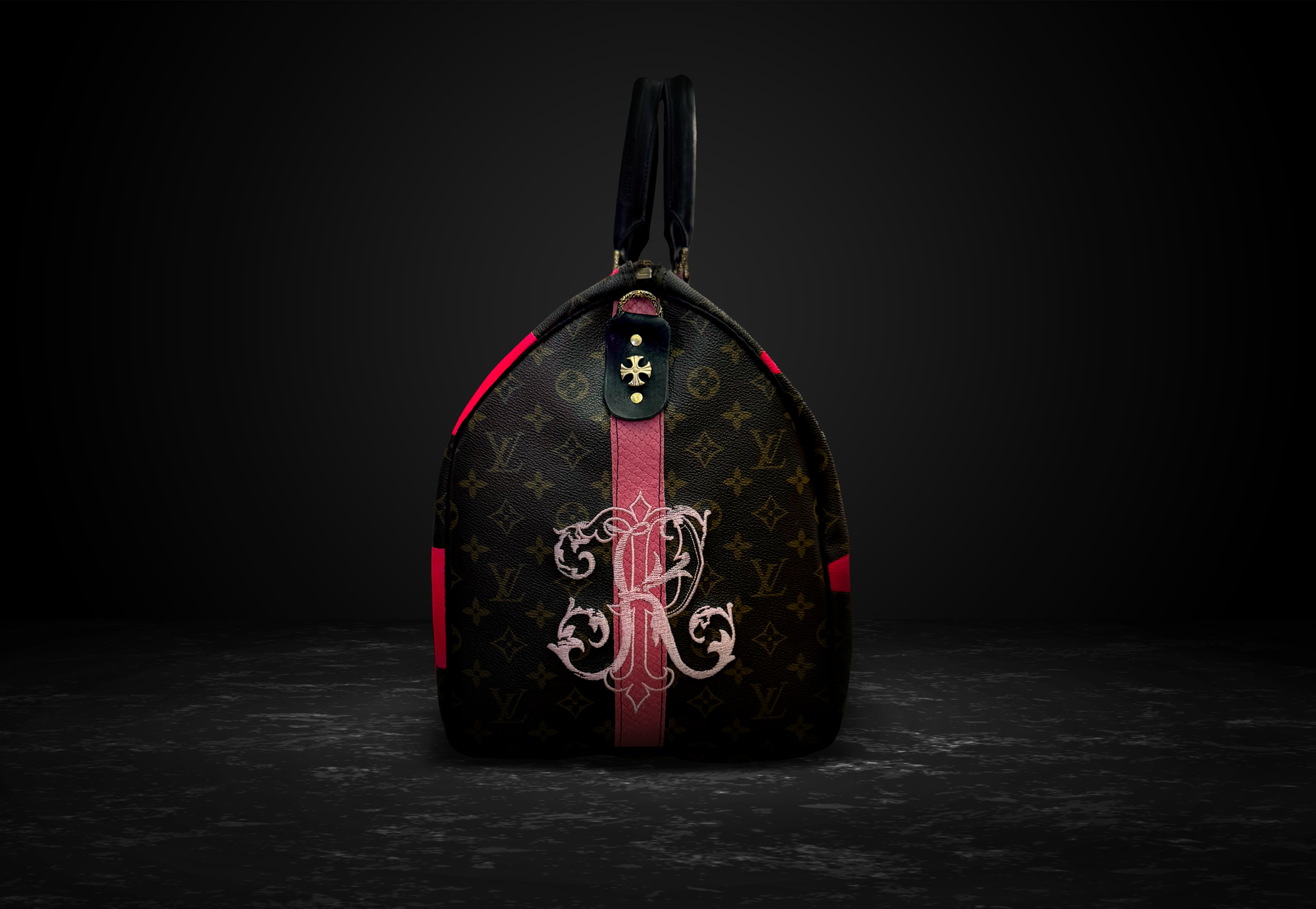 PK Square Pink- Vintage Louis Vuitton Upcycled & Hand-Painted Designer Bag