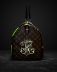PK Square Green – Vintage Louis Vuitton Speedy 30 Upcycled & Hand-Painted Designer Bag by Philip Karto