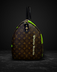 Authentic Vintage Louis Vuitton Speedy 30 with PK Square Green Hand-Painted Design by Philip Karto