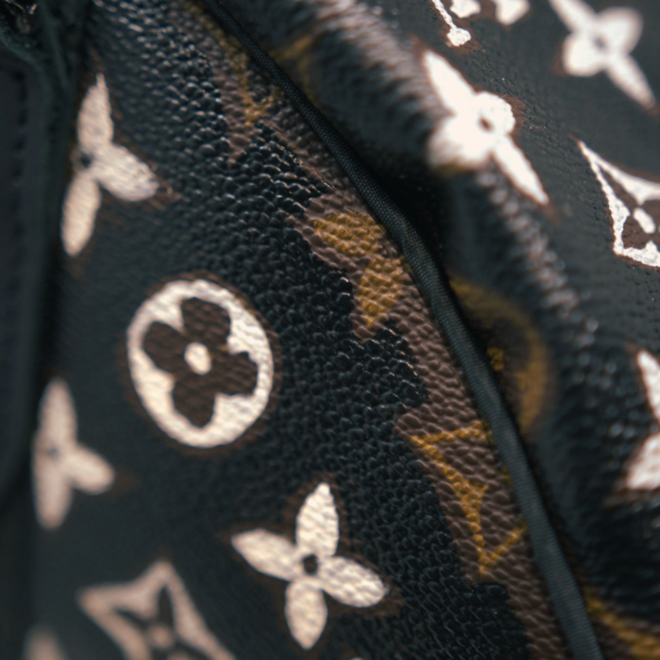 Close-up of a patterned LV monogram - Philip karto