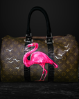 Flamingo Louis Vuitton Keepall 55 Monogram Canvas travel bag