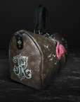 Cabin size Flamingo Louis Vuitton Keepall 55 with water snake trimmings