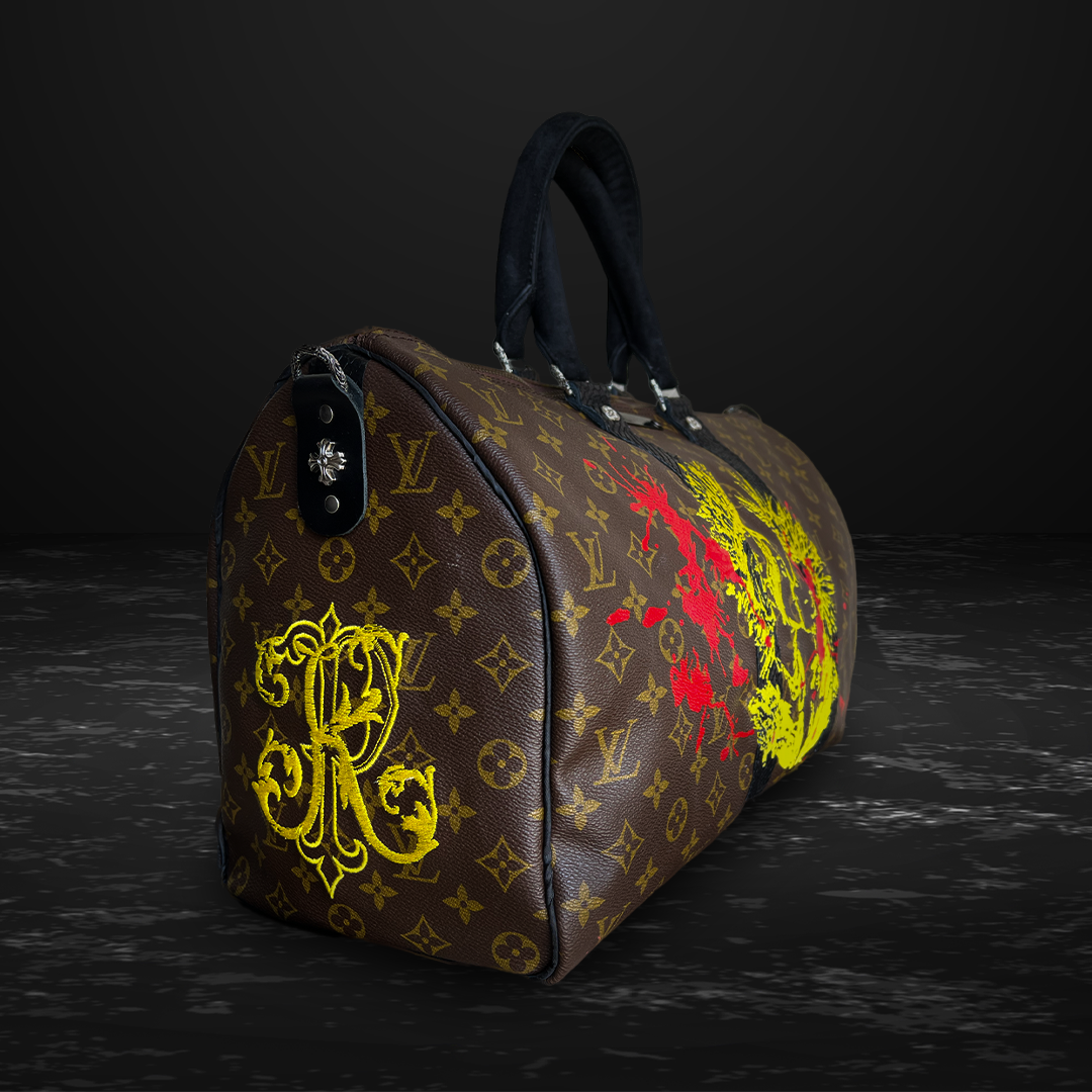 Handmade Philip Karto customized Louis Vuitton Keepall 55