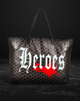 Goyard Saint Louis PM black canvas tote with leather trim and pouch