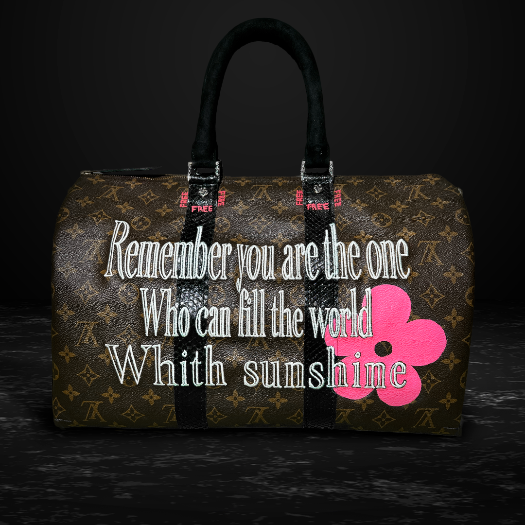 Philip Karto Sakura – Authentic Vintage Louis Vuitton Speedy 30 Hand-Painted with Japanese Cherry Blossom Design
