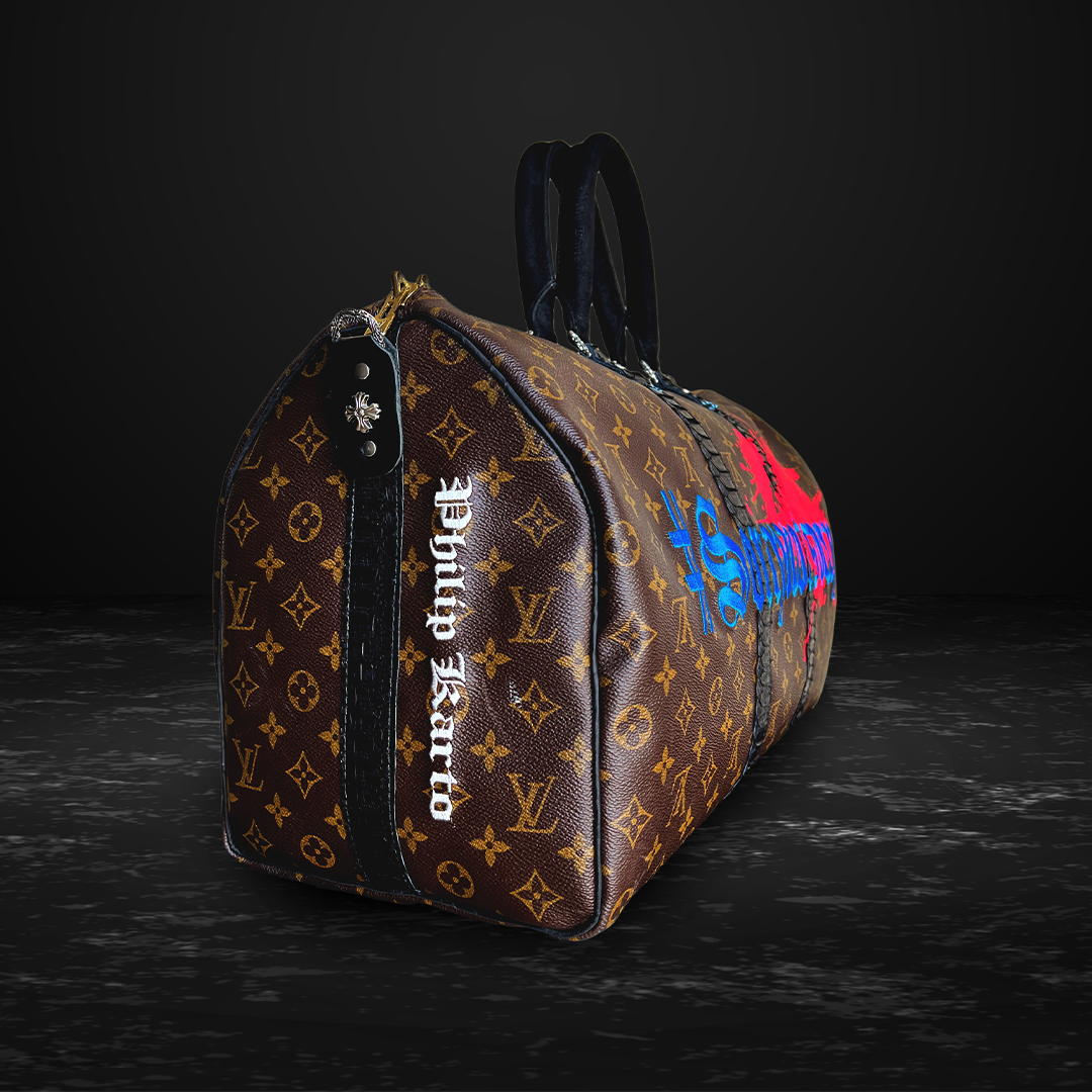 Louis Vuitton Monogram Canvas Limited Edition Logo Story Keepall