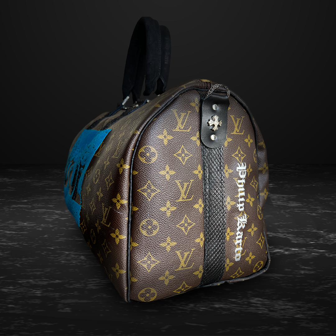 LV custom made duffle bag  Custom duffle bags, Louis vuitton duffle bag,  Customized duffle bag