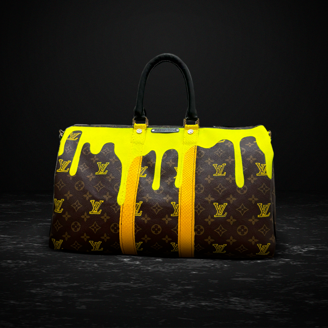 Art is Freedom Yellow Louis Vuitton Keepall 55 limited edition