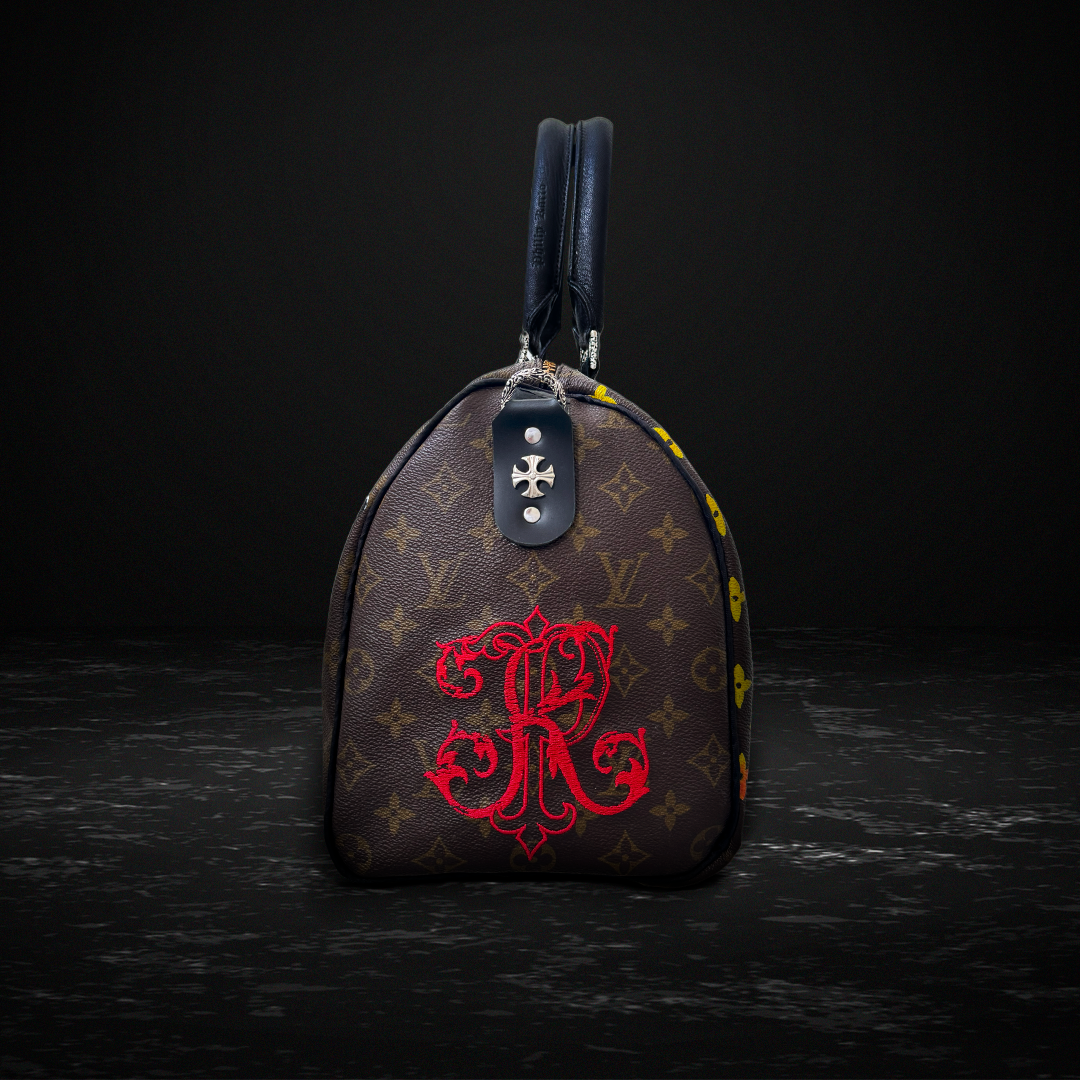 Handmade Philip Karto customized DICES Louis Vuitton Keepall 55