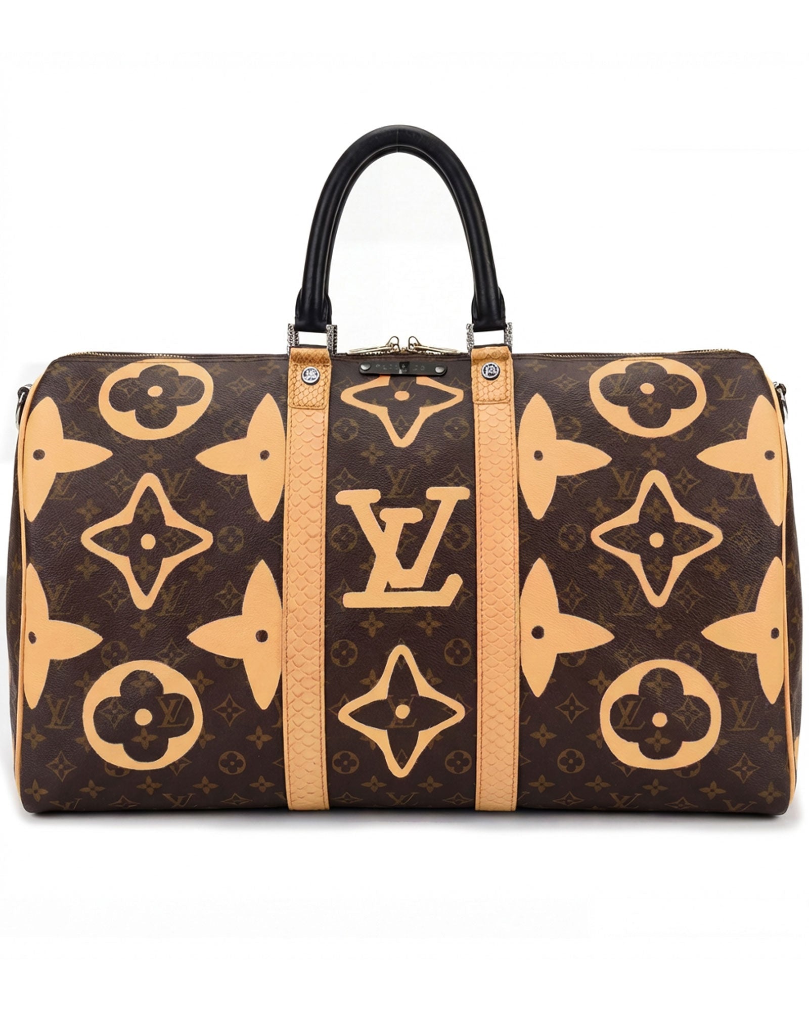 Hand-Painted Vintage Louis Vuitton Keepall bag (Sizes 45, 50, 55