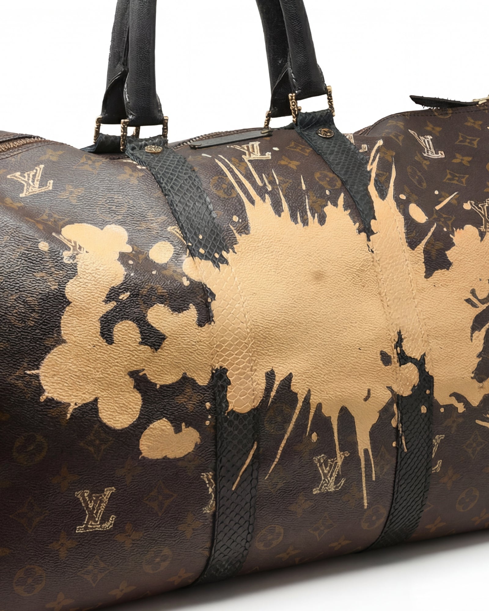 Louis Vuitton Keepall bag with paint splash in beige from the Philip Karto creation