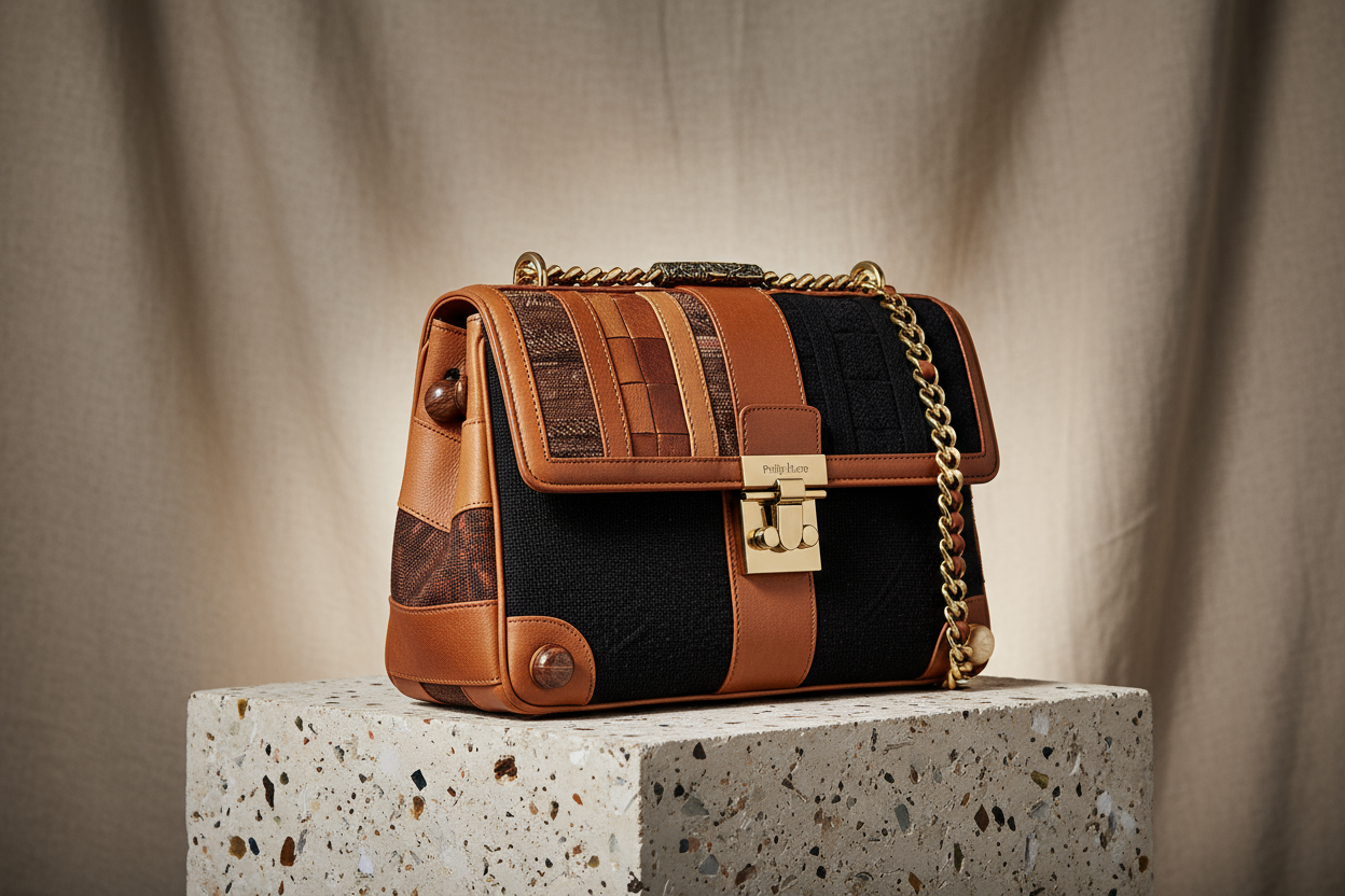 Recycled Luxury - Each piece begins with authentic materials, reimagined to create sustainable, timeless fashion.
// its a laddies purse band by philip karto