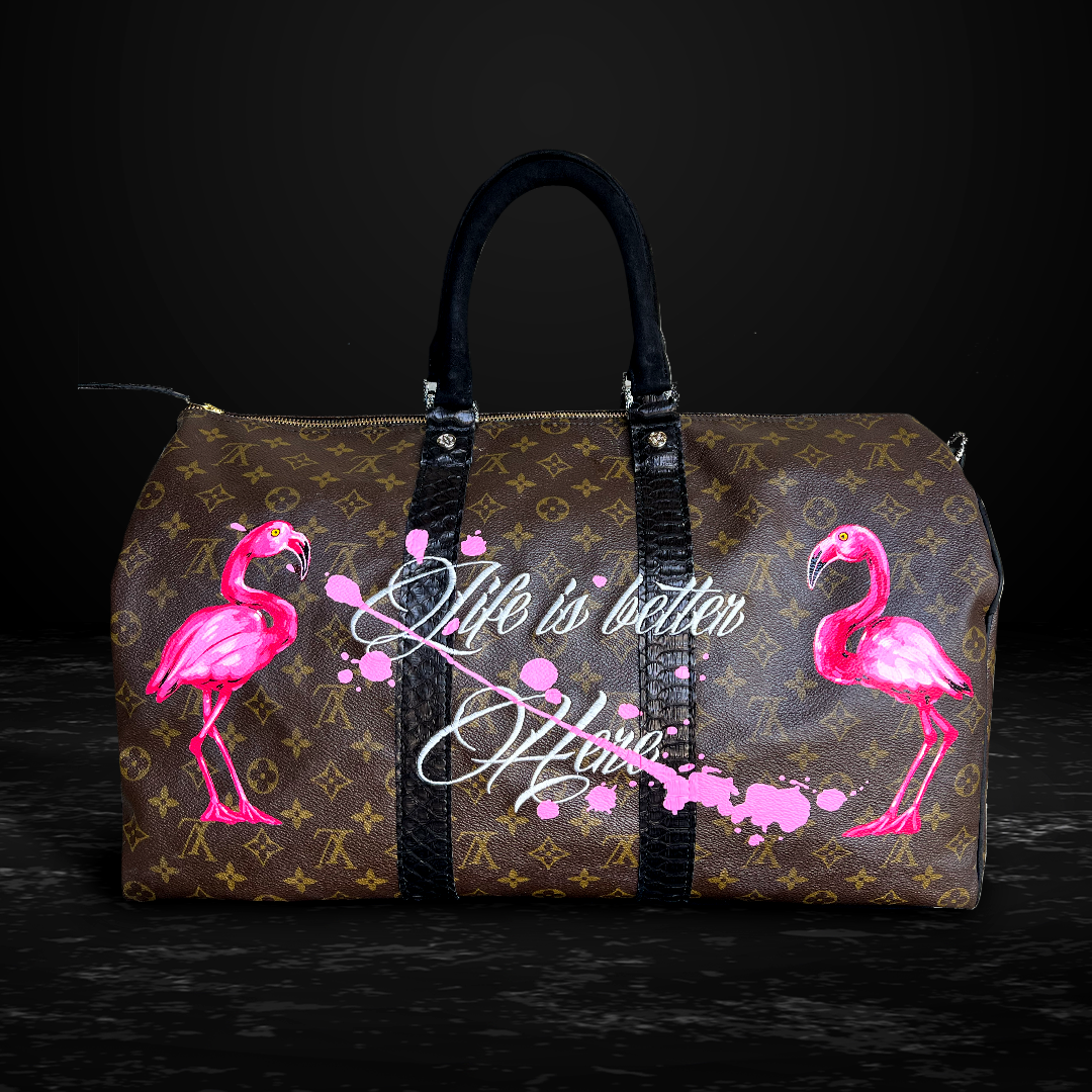 Flamingo Customization for Any Designer Bag Louis Vuitton 